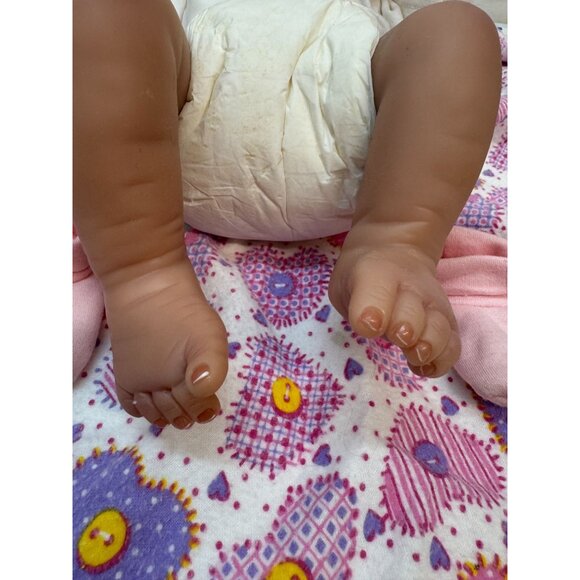 Newborn Realistic Baby Girl Aston Drake with Pacifier - Picture 12 of 16